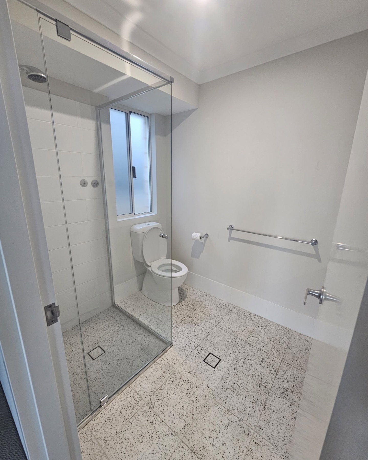 Freshly cleaned bathroom ready for handover